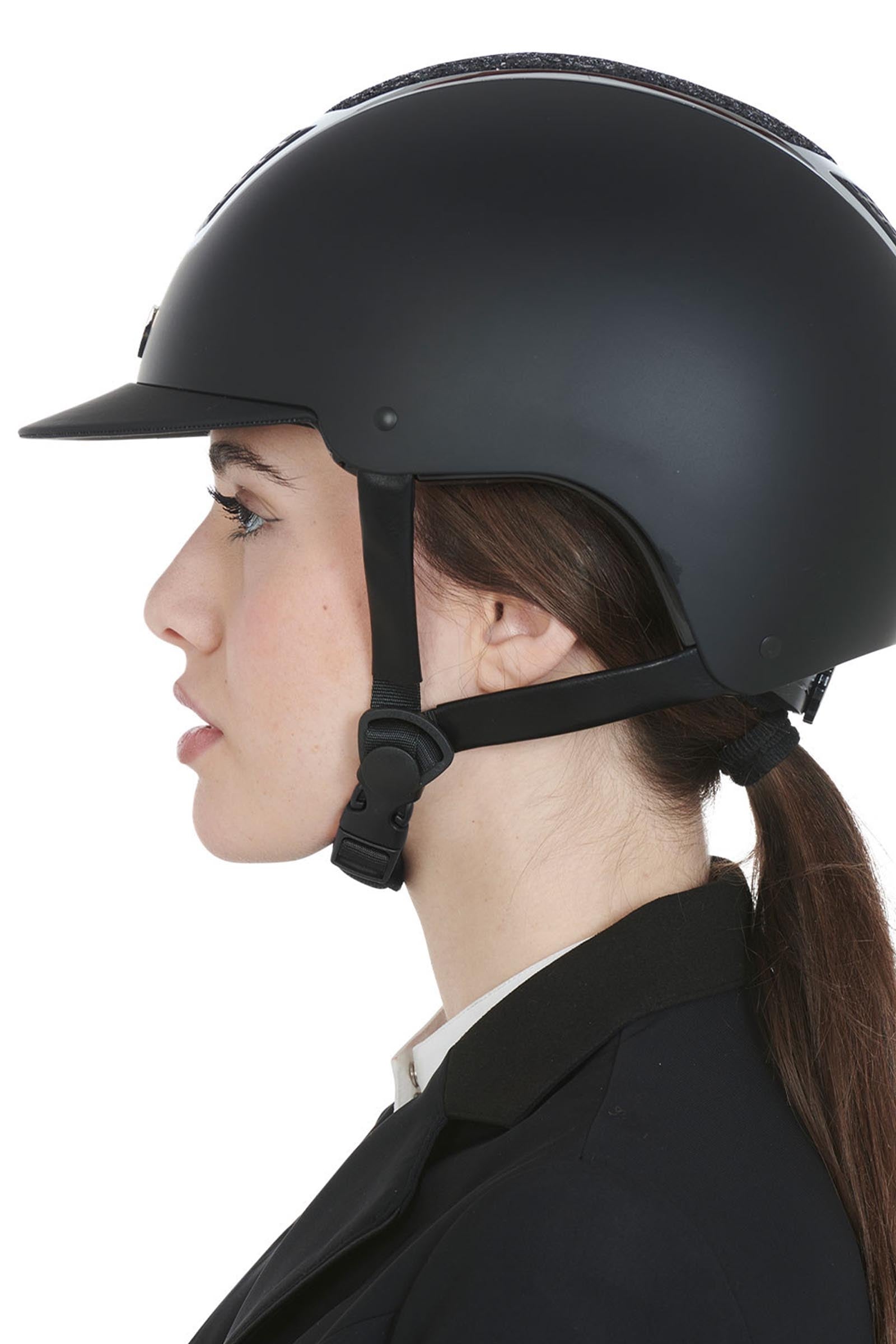 Equestro Helmet With Rhinestones En 1384-2023 Homologation Safety Equipment