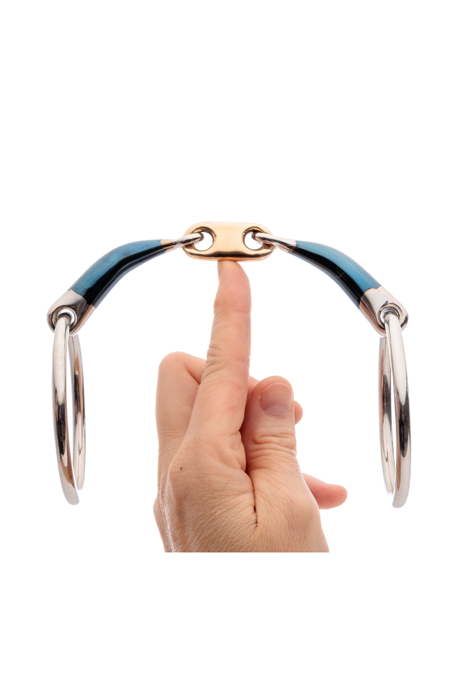 Kavalkade Ergonomic Snaffle Bit Double Jointed, Lock Up, 14 mm Horse Bits