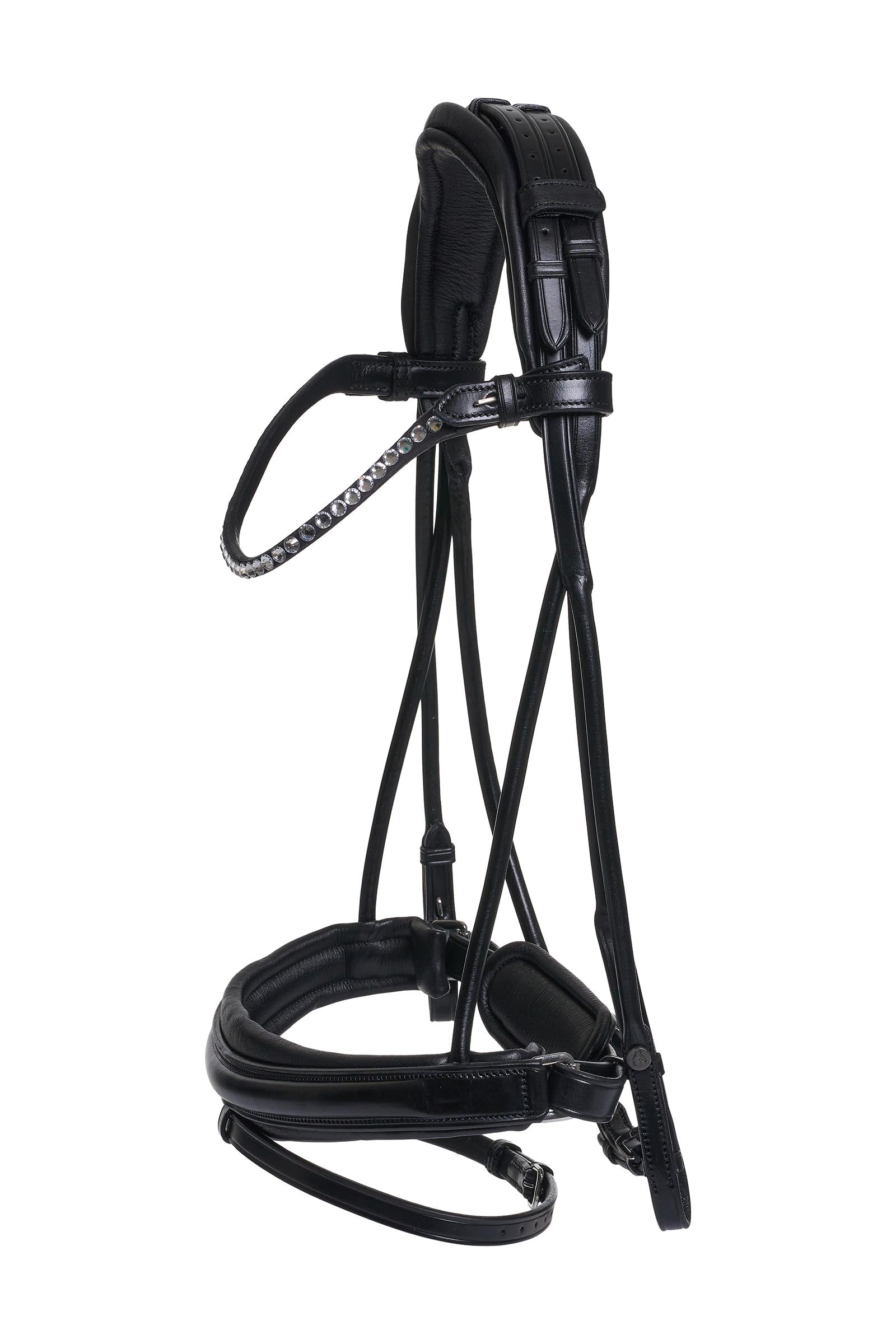 Catago Shay Rundgenähte Trense mit Sperrriemen Trensenzäume & Zügel