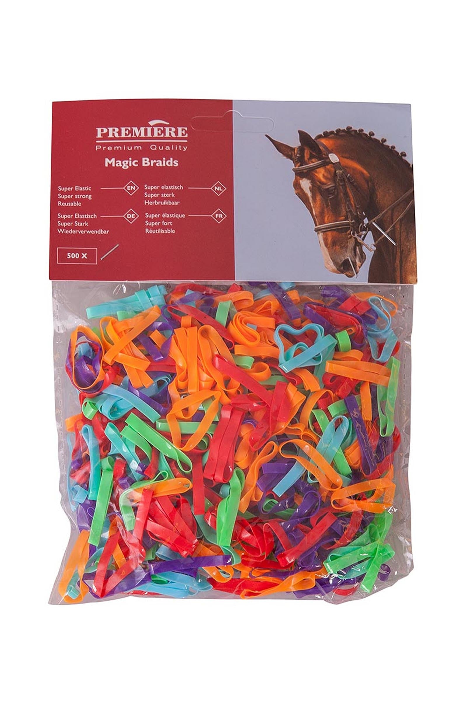 Premiere Magic Mane Plaiting Bands (500 pcs) Horse Grooming Tools