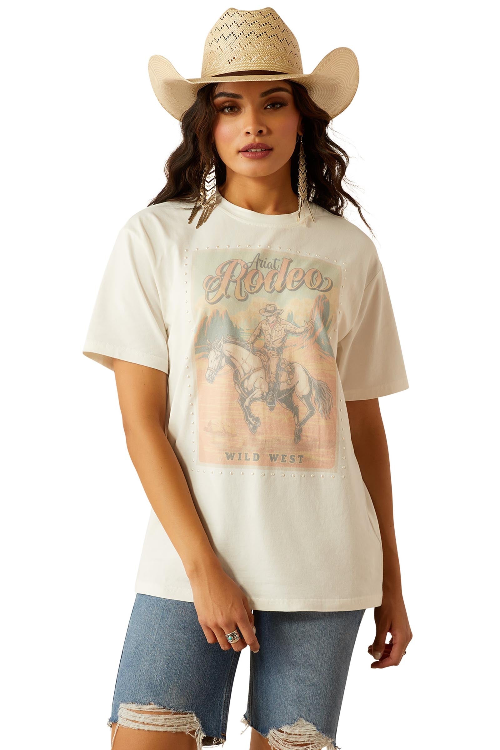 Ariat Rodeo Damen T-Shirt Damen Reitbekleidung