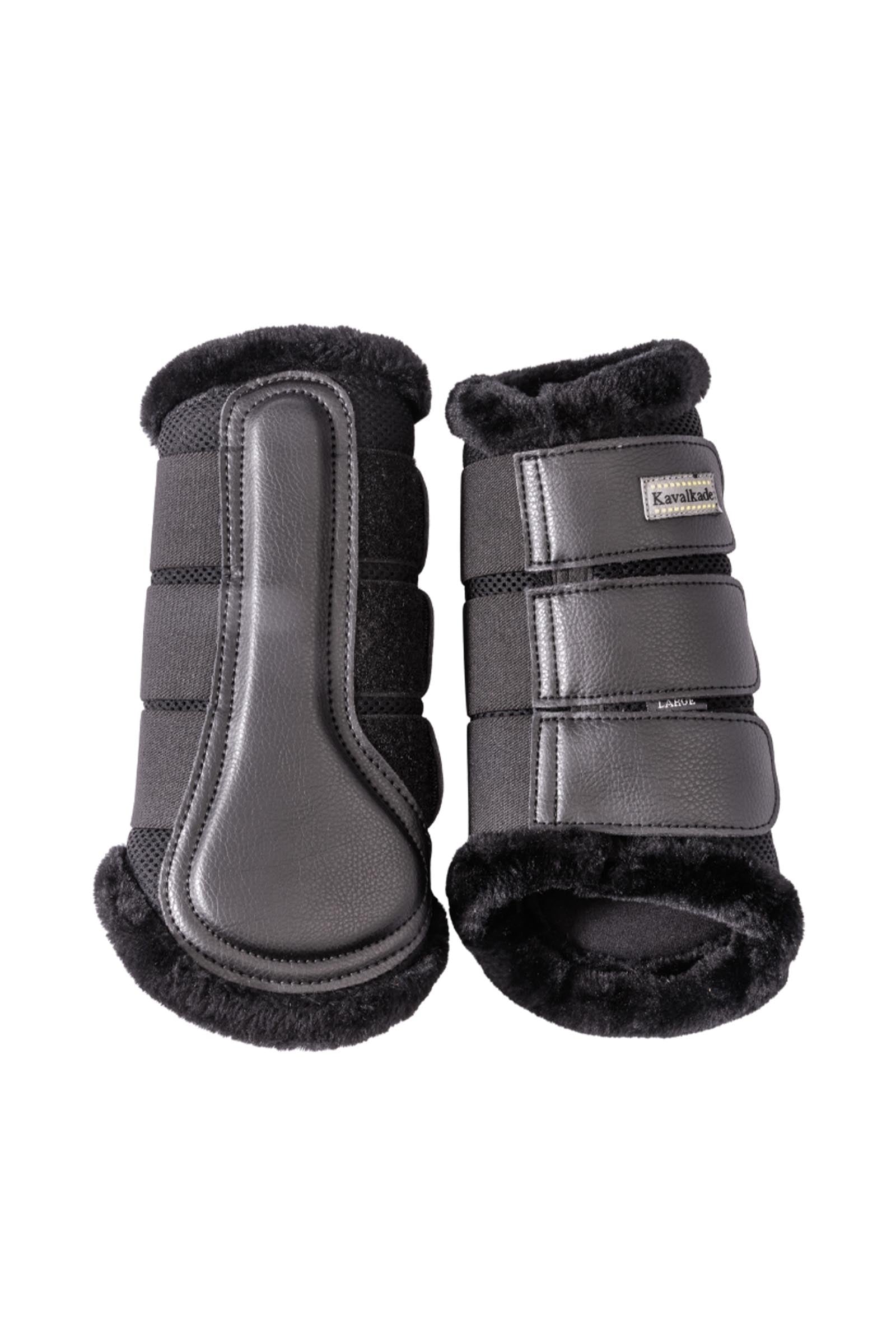 Kavalkade Anatomic Mesh Gamaschen mit Kunstfell Leg Protection & Hoof Protection for Horses