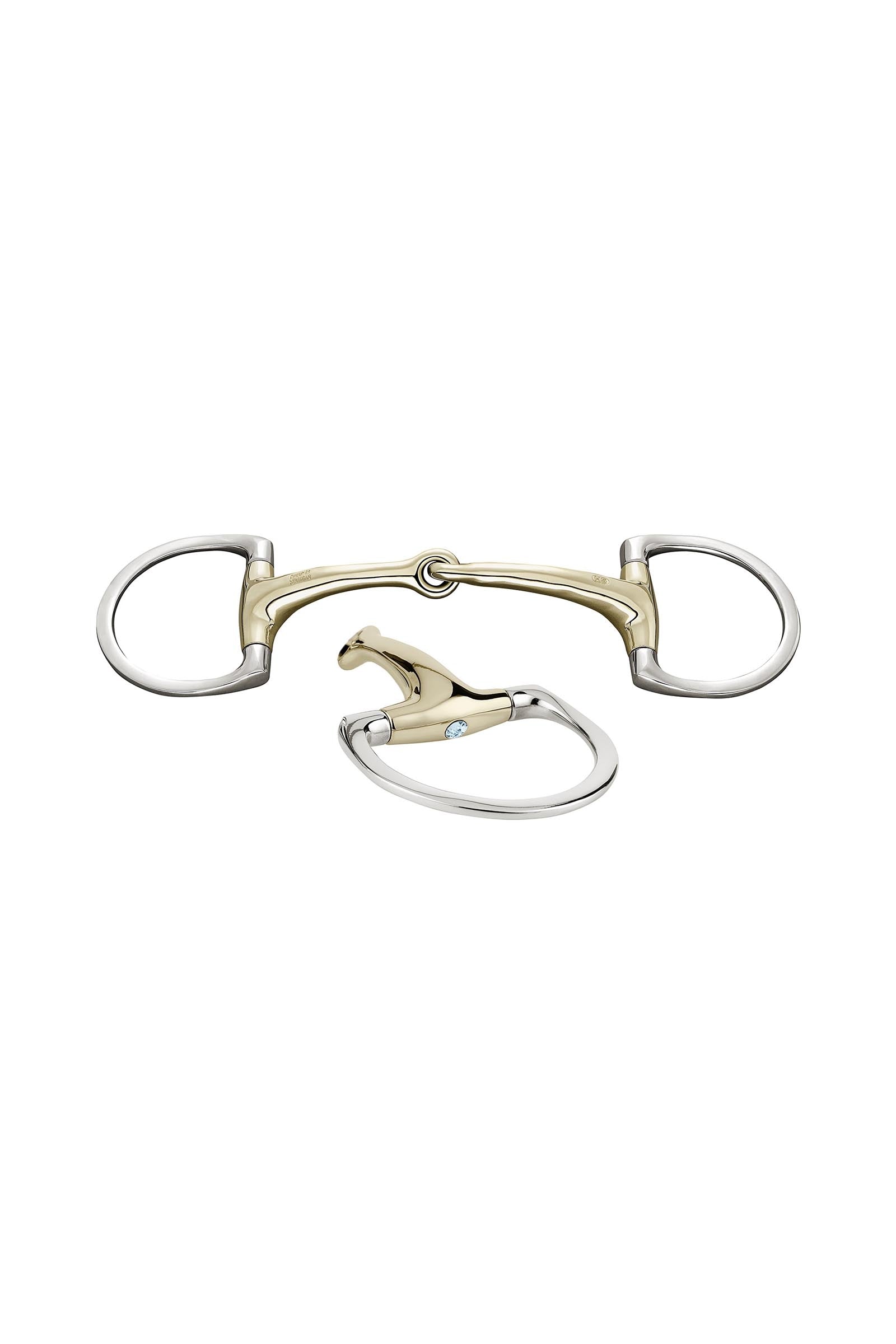 Sprenger Dynamic RS Eggbutt Bit D-Rings, Single Jt. 16mm, Sensogan, W. Crystals Horse Bits