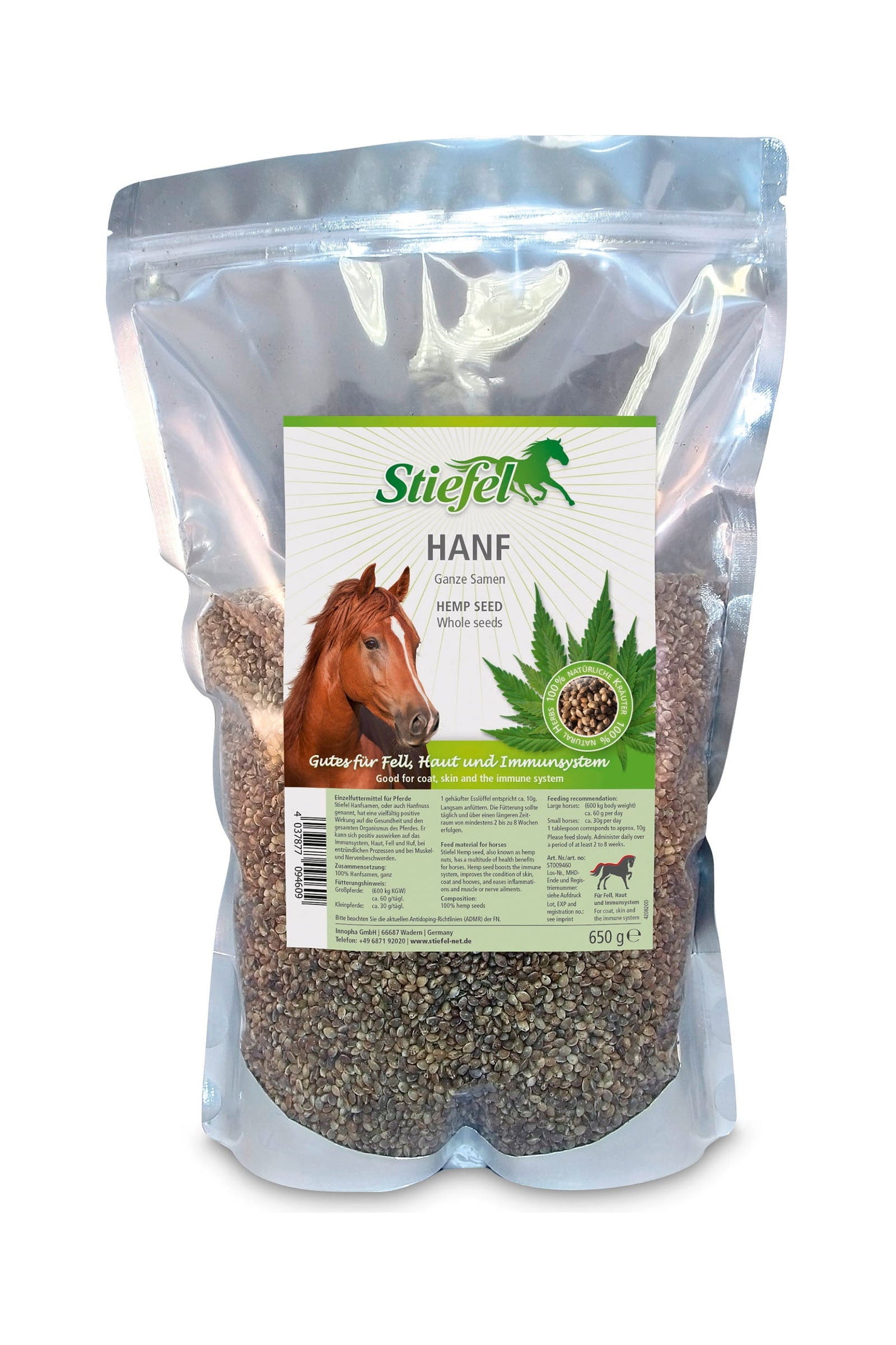 Stiefel Hanf Samen, 650g Horse Feed & Nutrition