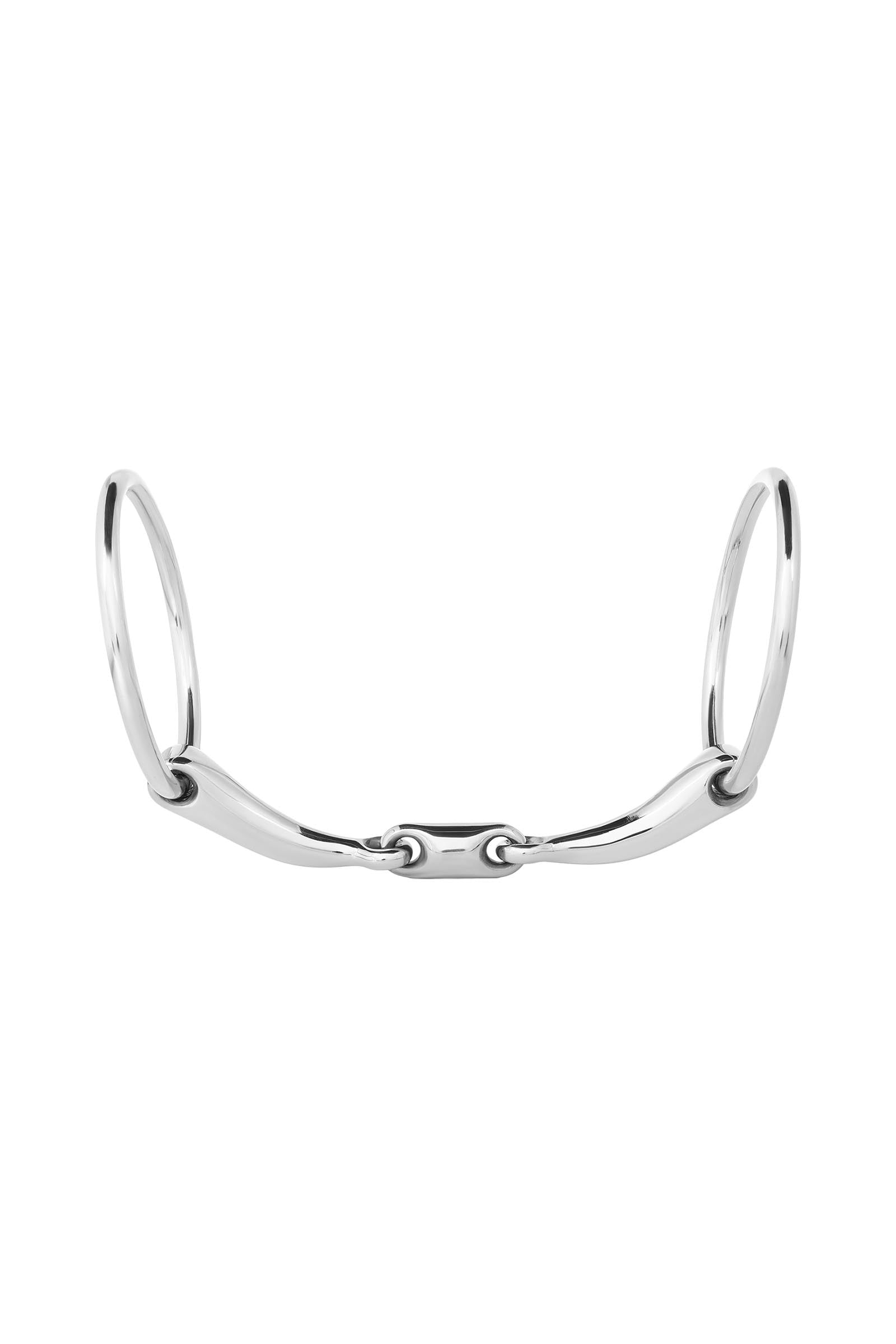 Waldhausen Snaffle Bit Lock Up, Double Jt., Stainless St., 14 mm Horse Bits