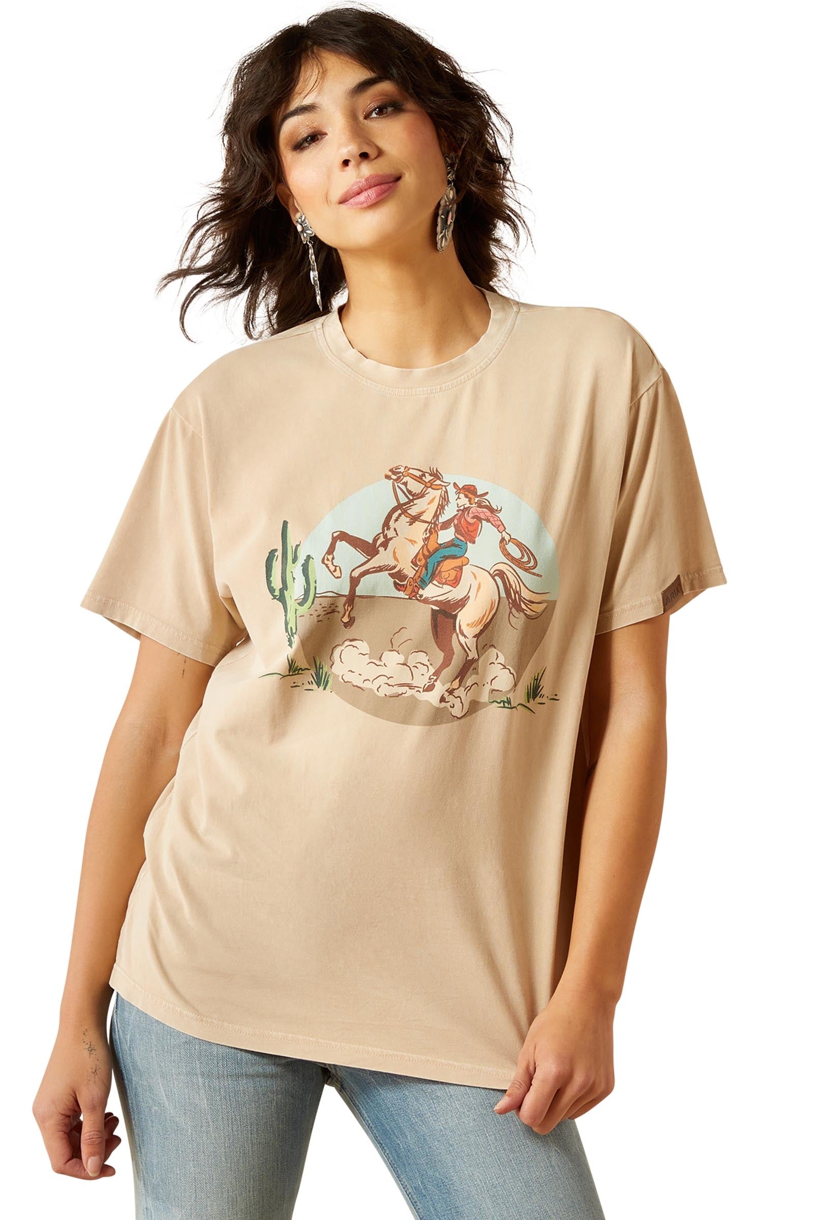 Ariat Ride On Damen T-Shirt Damen Reitbekleidung