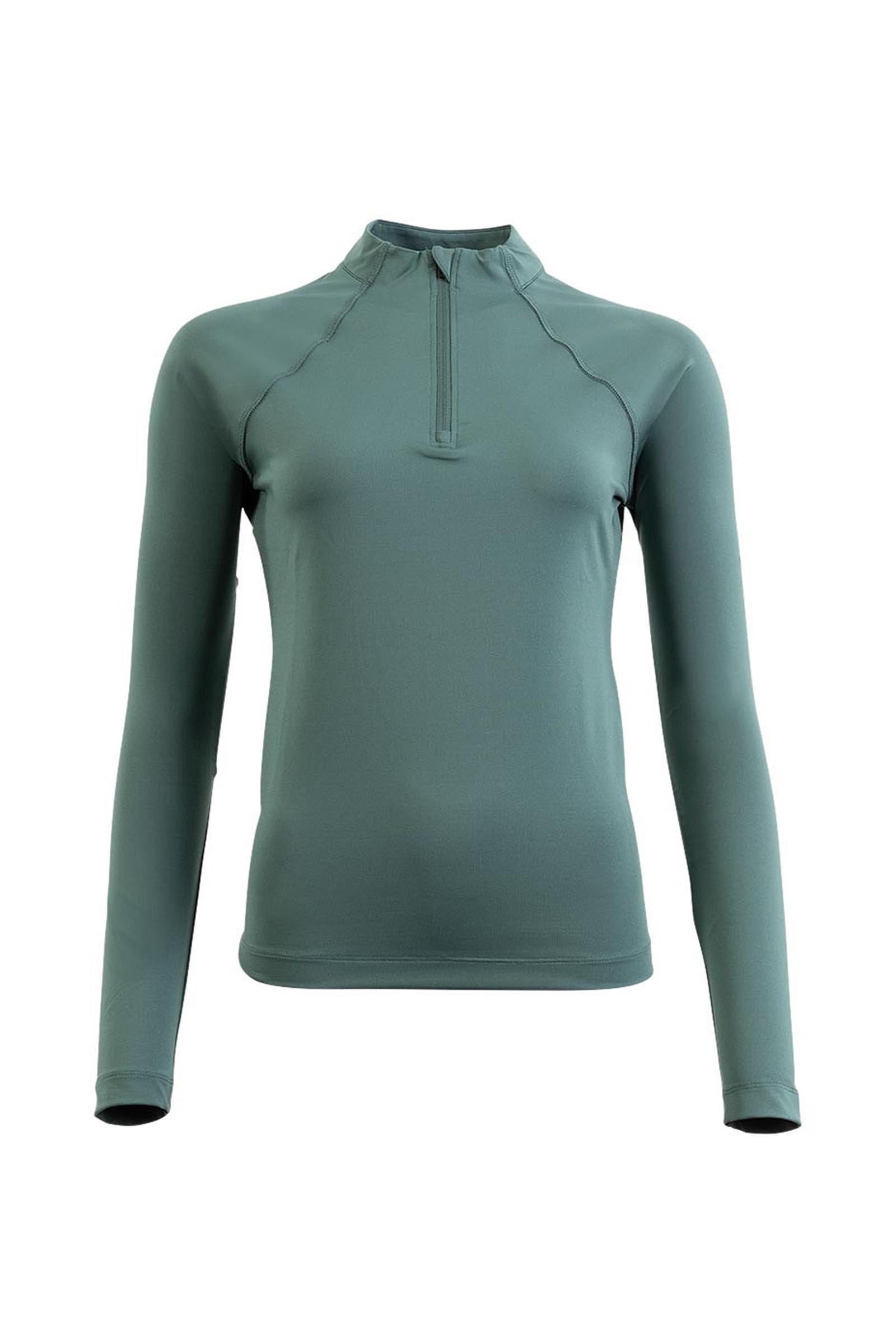 BR CLX Damen Langarm Zip Up Shirt Damen Reitbekleidung