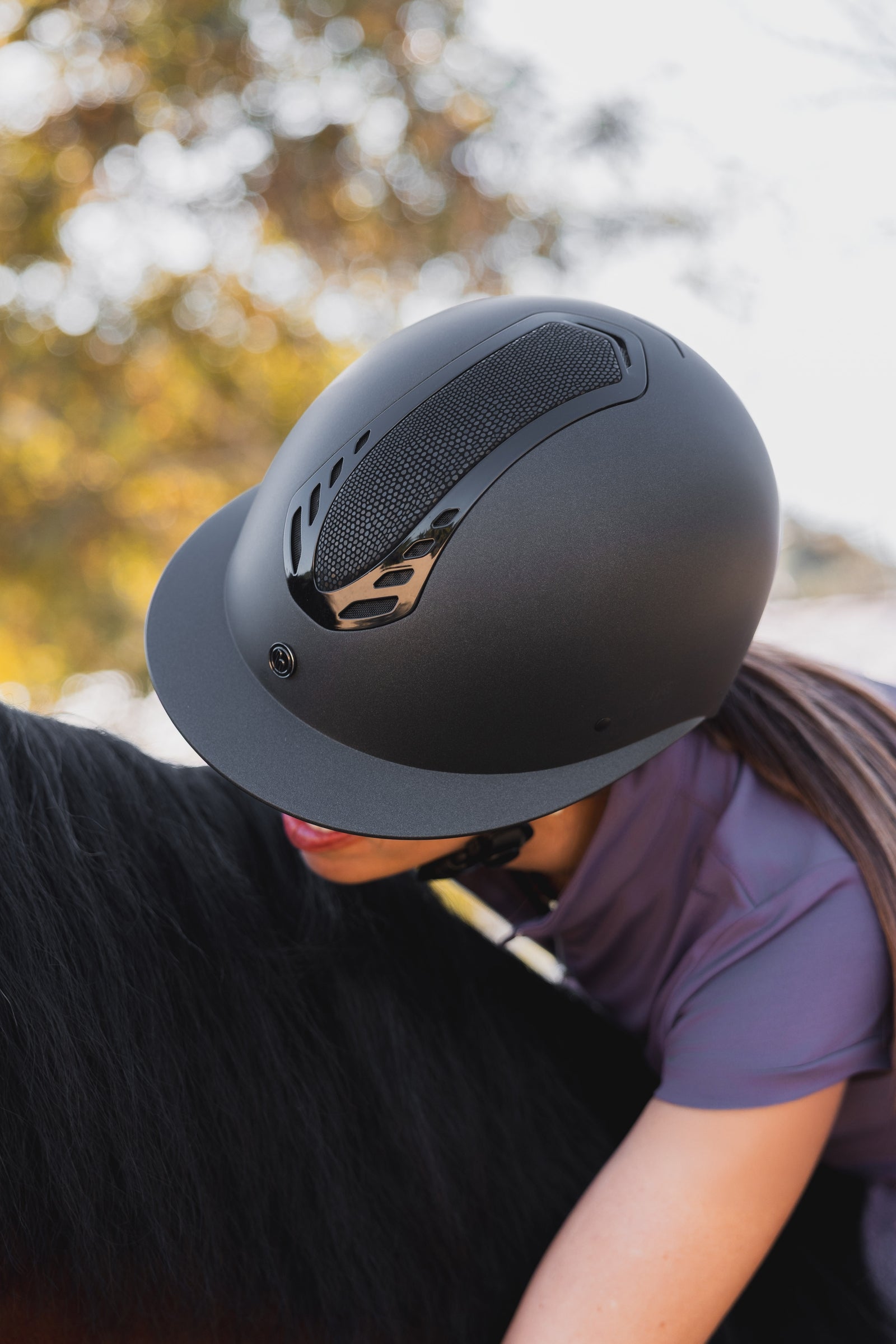 fahrradhelm celeste Celeste Reithelm Black snake 58-60