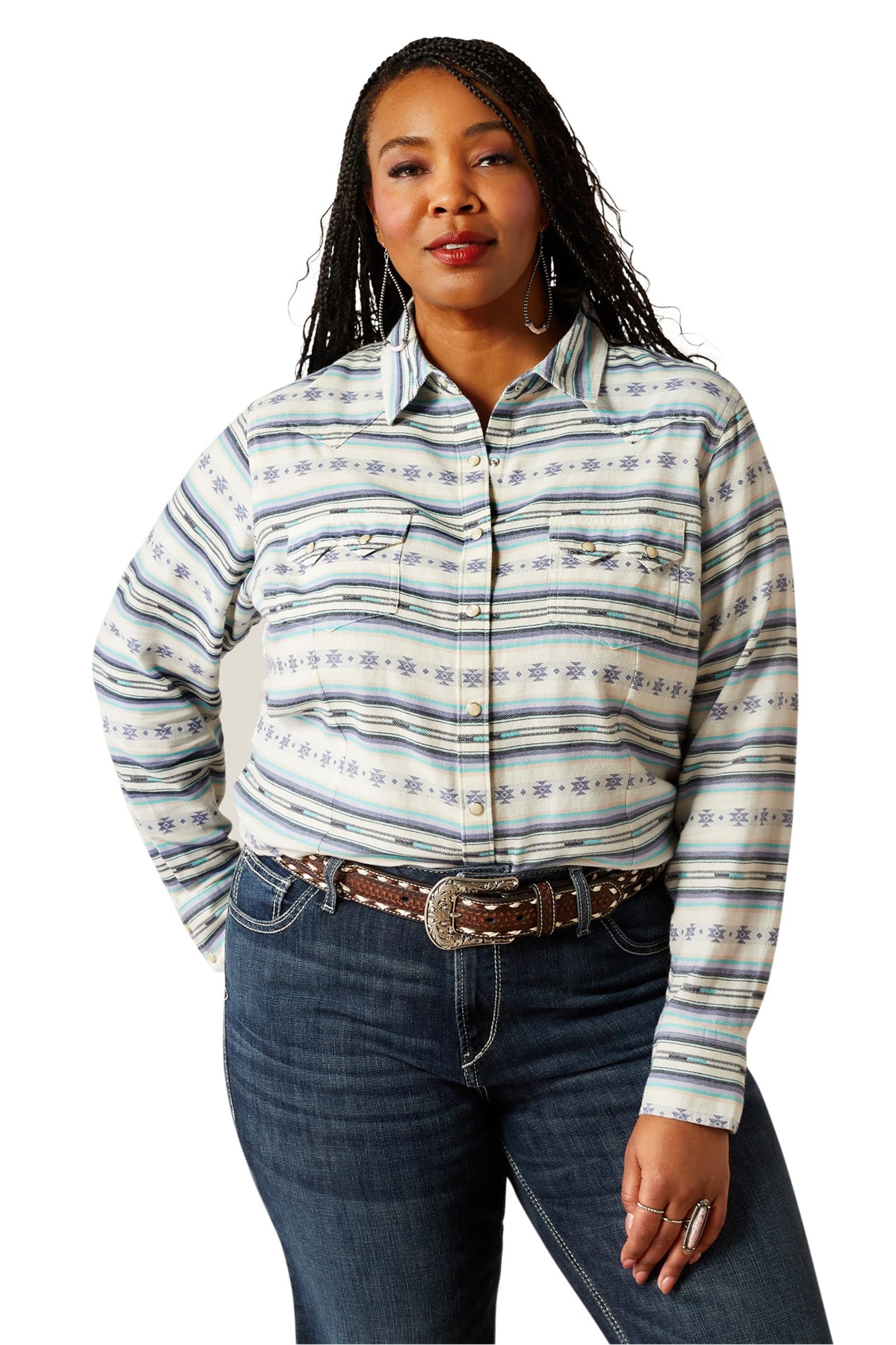 Ariat Seaside Serape Women's Shirt With Snap Buttons Women’s Riding Clothing