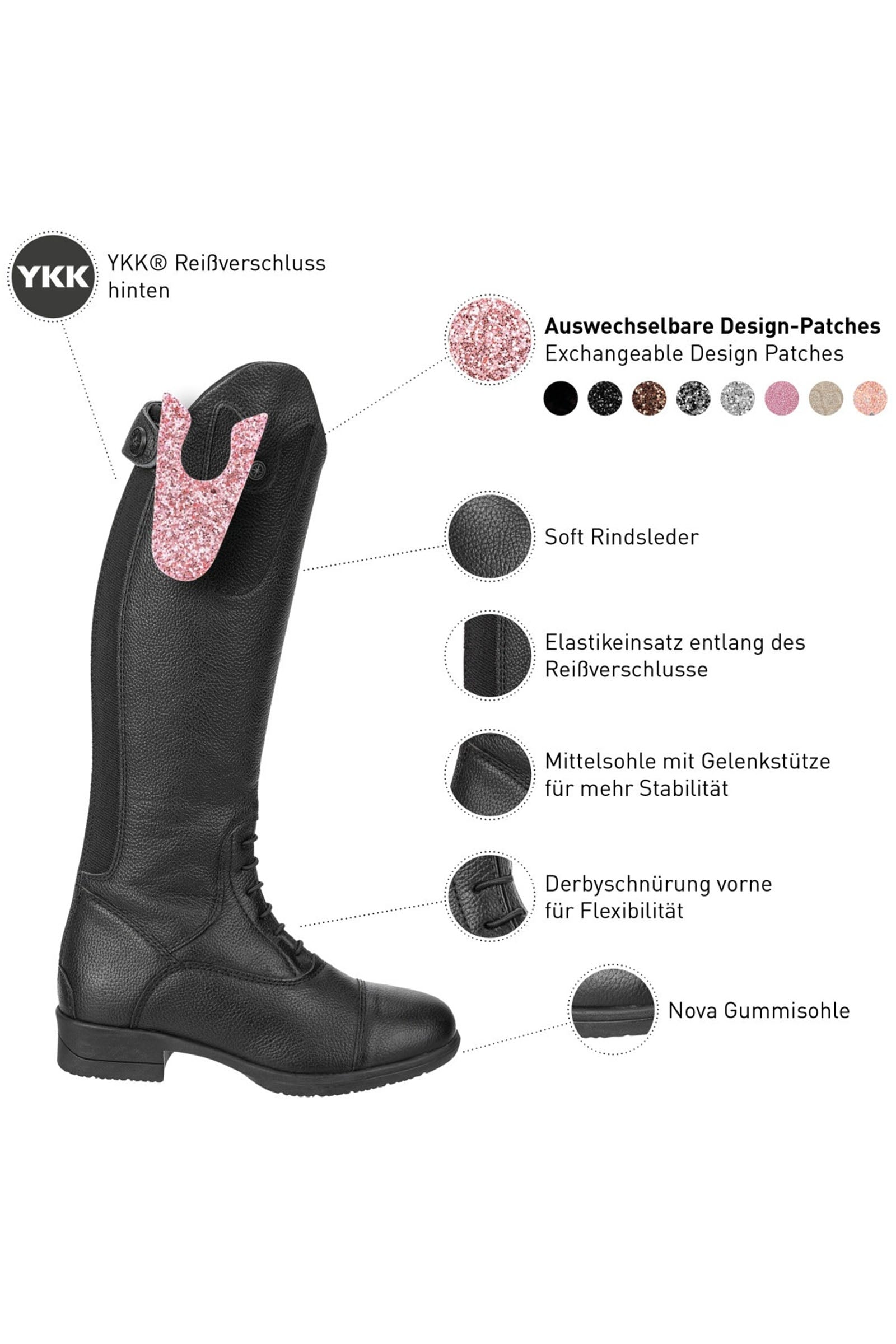 Suedwind Footwear Nova Kids Convertible Patches Riding Boots & Riding Shoes